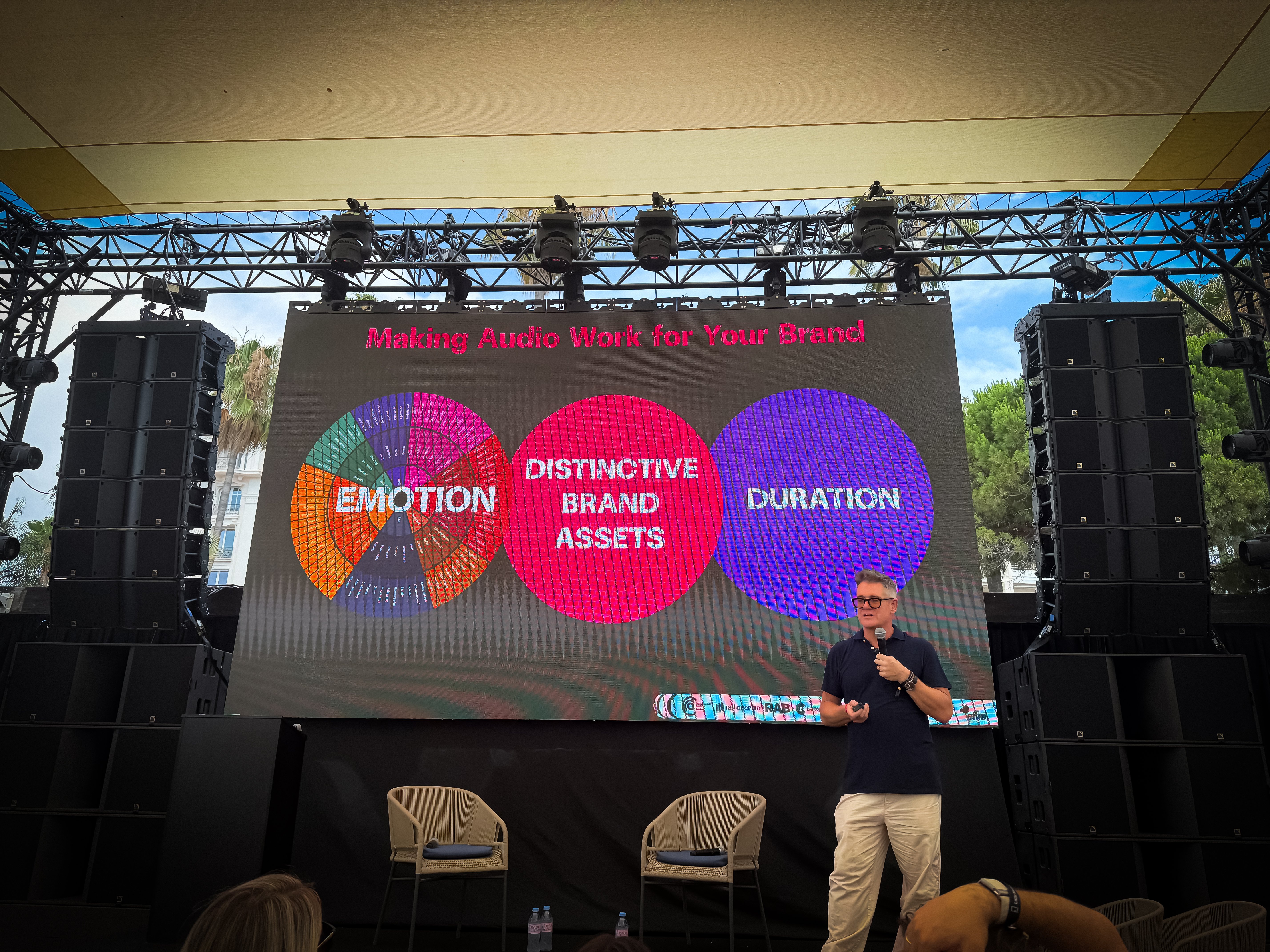 To maximise audio advertising effectiveness and ROI, Mark Ritson at Cannes Lions 2026 presents a three-part framework comprising Emotion, Distinctive Brand Assets, and Duration, co-presented by Commercial Radio & Audio Australia and global audio industry partners.